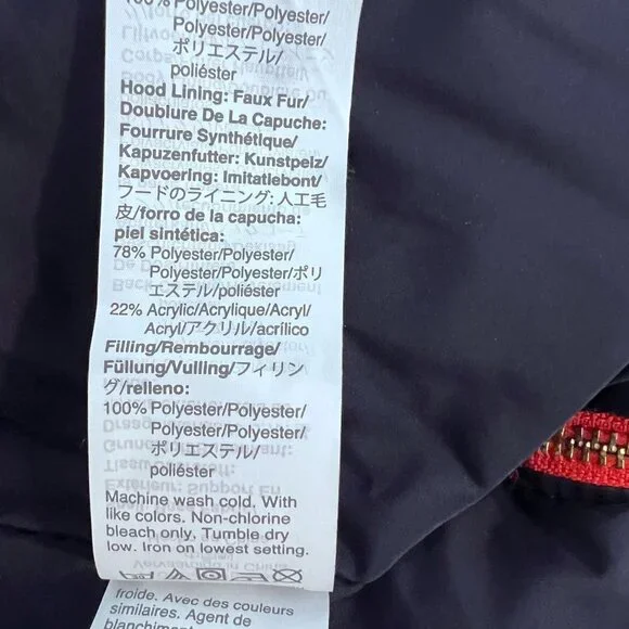 j.crew chateau puffer jacket with primaloft in brilliant sunset, size Small